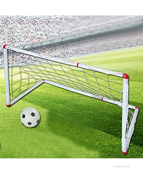 VGEBY1 Kids Football Goal Set Kids Soccer Training Toy Set Football Net with Ball Pump for Indoor Outdoor Sports Activity