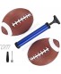 YAPASPT 2 Pack Kids Football with Pump 7.5Inch Comfortable Grip Mini Balls for Children and Teens