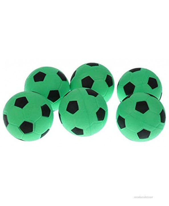 YIJU 12 Pieces EVA Foam Bouncing Football Balls Kids Indoor Sports Toys Green