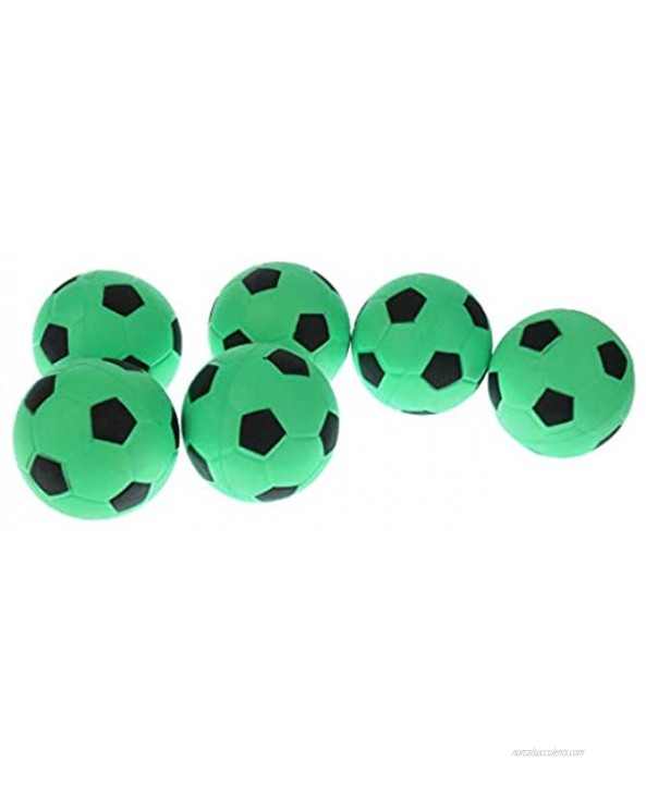 YIJU 12 Pieces EVA Foam Bouncing Football Balls Kids Indoor Sports Toys Green