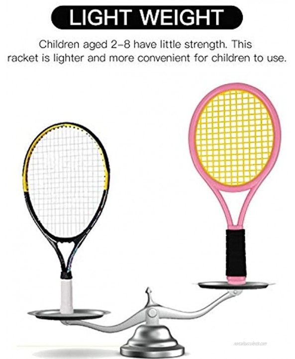Crefotu Tennis Racket for Kid,Sponge Handle Include 2 Soft Balls,2 Tennis Balls and 4 Badminton Balls,Tennis Racquet for Toddler 2+ Years Old