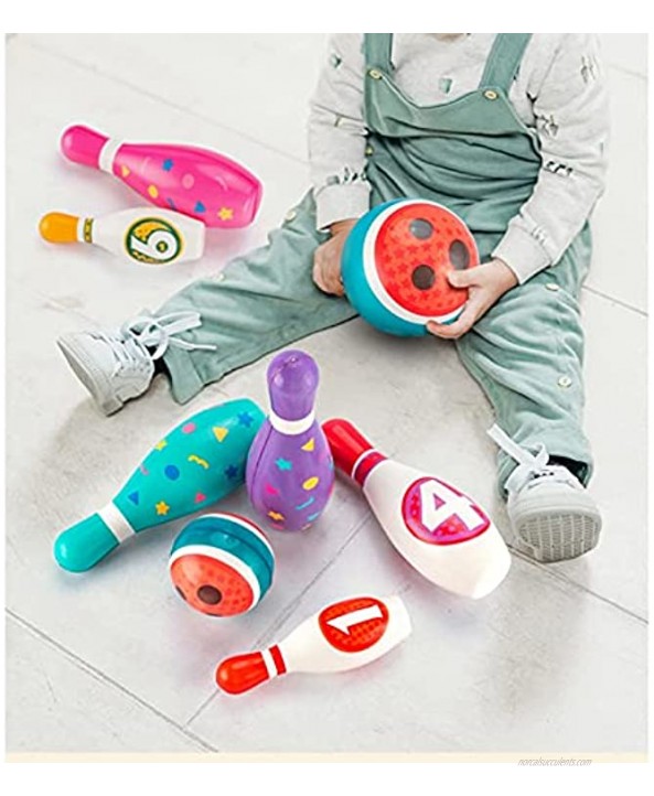 HDZW Kids Bowling Set Toddlers Toys Printed with Number Educational Outdoor Toys for Boys Girls Sport Outside Gift Birthday Party Gift 6.7 Color : SZ Size : 6 Bottles+2 Ball