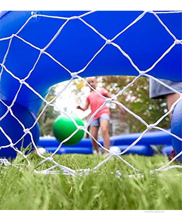 HearthSong Inflatable Soccer Pool Backyard Game for Kids and Adults with 14'L x 7'W x 18 H Arena and Seven Inflatable Balls 8½ diam. Ground Stakes and Repair Patch Kit Included