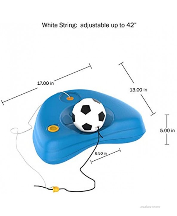 Hey! Play! Soccer Rebounder-Reflex Training Set with Fillable Weighted Base and Ball with Adjustable String Attached-Kids Sport Practice Equipment