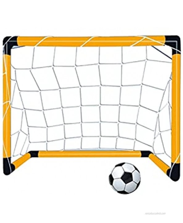 HSFDC Outdoor Games Toys for Boys Portable Assembled Football Goal Children's Educational Kids Outdoor Toys Garden Toy Sports Easy to use Color : Yellow