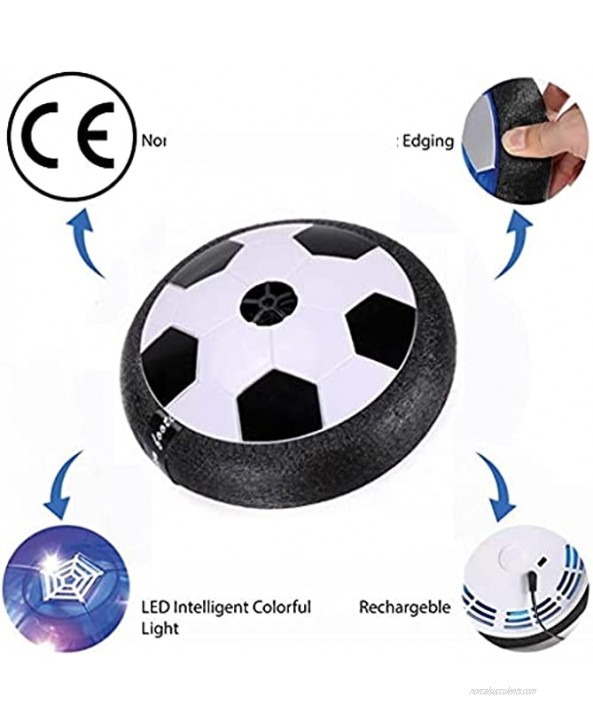 Kids Toys Hover Football Goal Set Rechargeable Air Power Soccer Ball Led Light With Inflatable Ball & Basketball Gadget For Boys Girls Children Age 3-12 Years Indoor Outdoor Garden Game Gifts