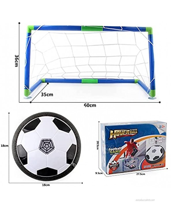 Kids Toys Hover Football Goal Set Rechargeable Air Power Soccer Ball Led Light With Inflatable Ball & Basketball Gadget For Boys Girls Children Age 3-12 Years Indoor Outdoor Garden Game Gifts