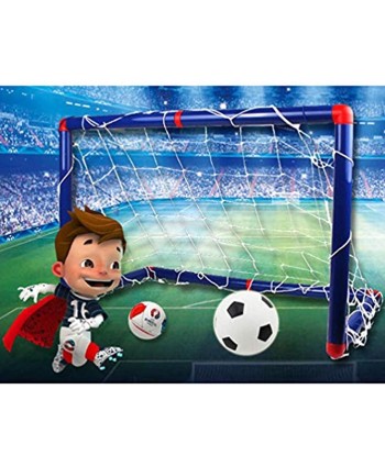 NUOBESTY 1 Set Children Outdoor Soccer Goal 60cm Kids Backyard Football Net and Ball Interactive Parent Child Sports Game Toy Soccer Training Goal Net with Inflator