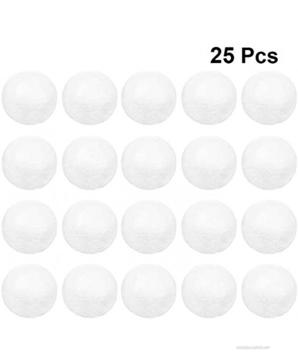 NUOBESTY Solid Ball Children DIY Craft Material 6 pcs Funny Round Ball Ornament Craft Styrofoam Balls Crafting and Decoration Arts Crafts Balls for Hobby Supplies| White Color 7cm