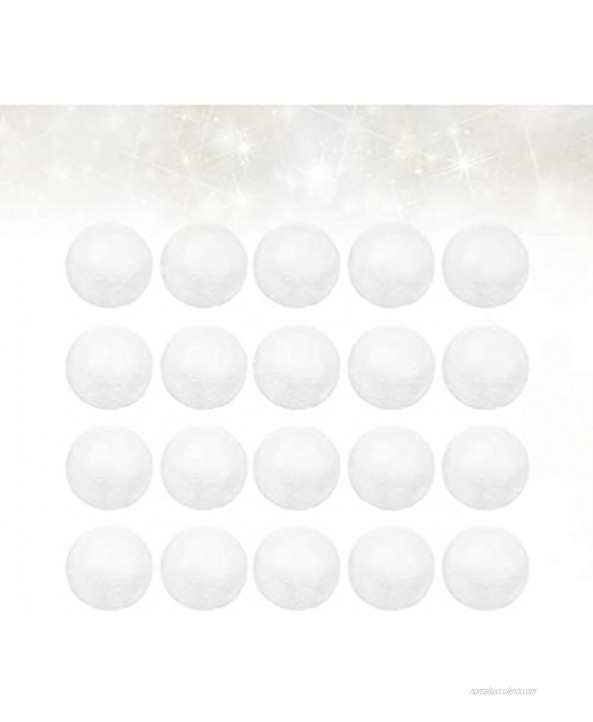 NUOBESTY Solid Ball Children DIY Craft Material 6 pcs Funny Round Ball Ornament Craft Styrofoam Balls Crafting and Decoration Arts Crafts Balls for Hobby Supplies| White Color 7cm