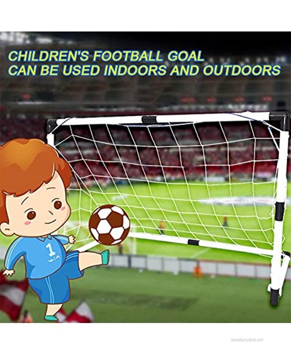 Ruining Children Football Goal Soccer Goal Portable Plastic Durable Stability for Kids Playing 6 Years Old + GiftWhite Football Goal