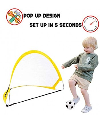 Soccer Goals for Kids Age 2-8 Years Old Toddler Soccer Set with 2 Pop Up Collapsible Portable Soccer Nets2ft and 1 Soccer Ball4in Best Kids Soccer Toys for Backyard Indoor Outdoor Games