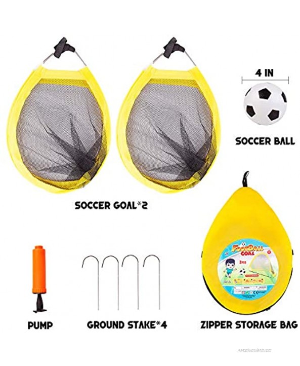 Soccer Goals for Kids Age 2-8 Years Old Toddler Soccer Set with 2 Pop Up Collapsible Portable Soccer Nets2ft and 1 Soccer Ball4in Best Kids Soccer Toys for Backyard Indoor Outdoor Games