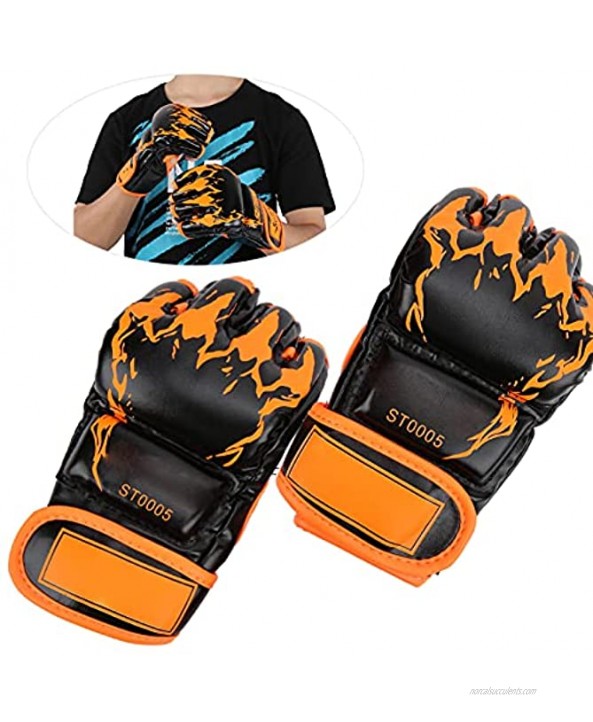 SUNGOOYUE MMA Gloves,Professional MMA Fingerless Gloves PU Leather Punching Bag Sanda Boxing Gloves