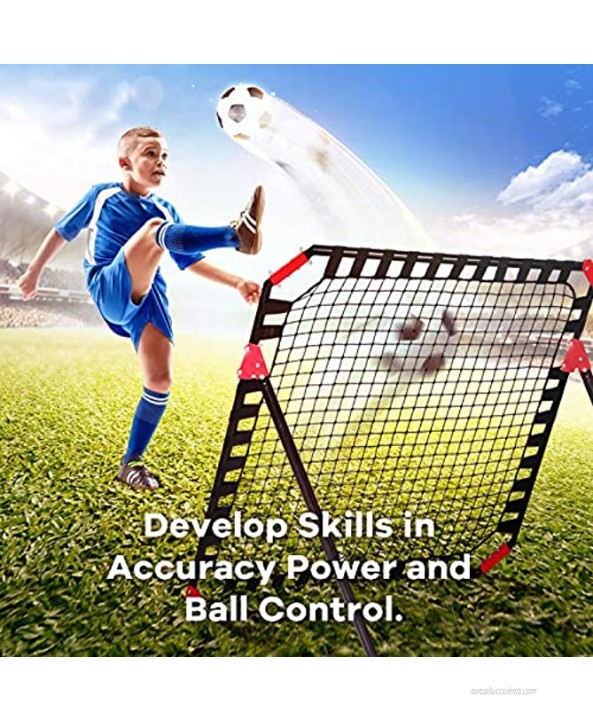 TGU-Games Soccer Gifts Kids & Teens Football Games Rebounder Kick-Back Practice Net for Skill Training Black NOS032402023