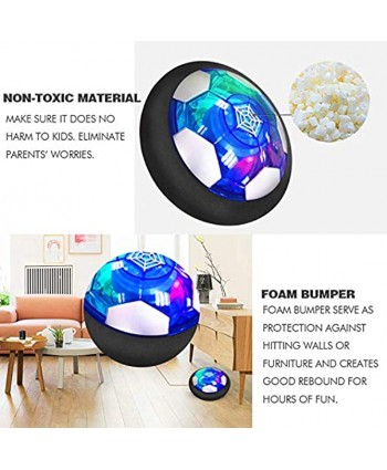 WenToyce Hover Soccer Ball Set with Goal,Kids Toys Air Soccer Rechargeable Indoor Soccer Toys for Boys-Girls-Toddler Floating Football with Light and Foam Bumper Including an Inflatable Ball
