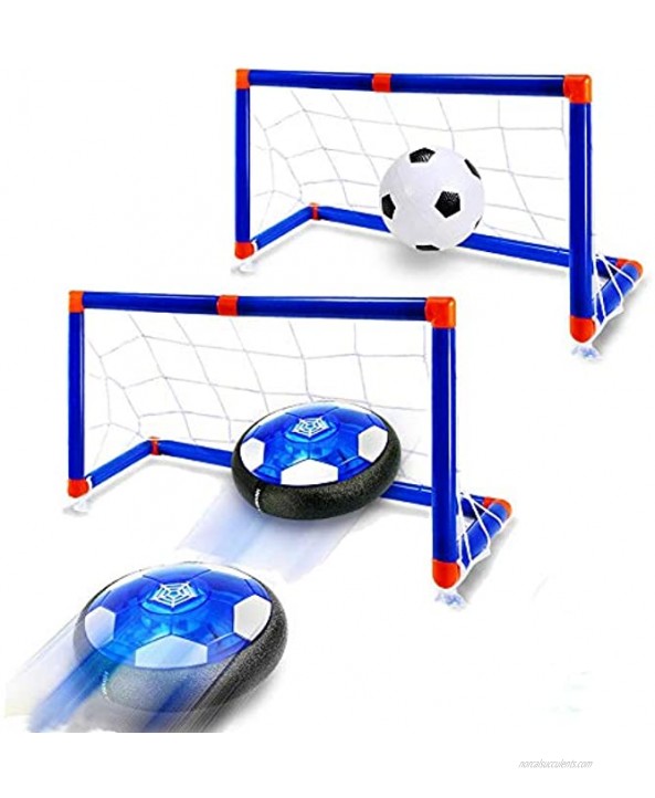 WenToyce Hover Soccer Ball Set with Goal,Kids Toys Air Soccer Rechargeable Indoor Soccer Toys for Boys-Girls-Toddler Floating Football with Light and Foam Bumper Including an Inflatable Ball