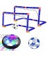 WQ Kids Toys Hover Soccer Ball Set Air Soccer with Led Light Excellent Time Killer for Boys Girls USB Rechargeable Floating Football with Foam Bumper for Indoor Outdoor Sports Ball Game