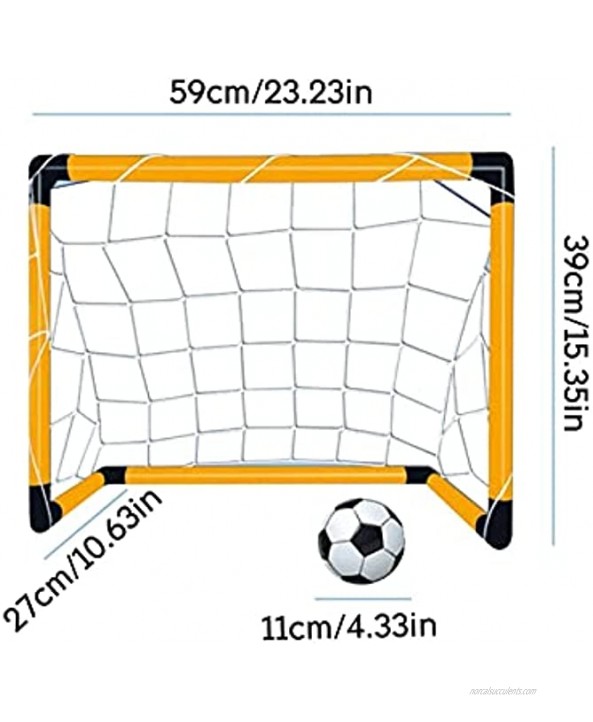 Yuege Children's Assembled Football Goal with 1 Goals & 1 Inflatable Soccer Ball Indoor Outdoor Sport Games Toys Gifts for Boys Girls Aged 3 4 5 6 7 8-12