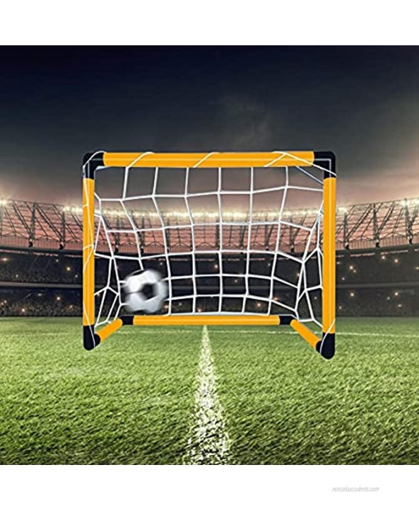 Yuege Children's Assembled Football Goal with 1 Goals & 1 Inflatable Soccer Ball Indoor Outdoor Sport Games Toys Gifts for Boys Girls Aged 3 4 5 6 7 8-12