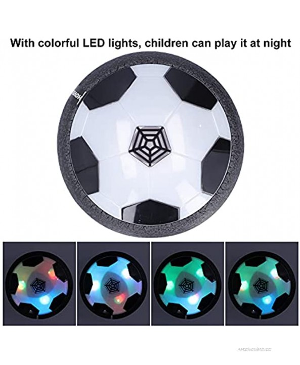 Zerodis Kids Hover Soccer Ball Toys Plastic LED Light USB Rechargeable Air Power Indoor Football Playing Game for Home Parent-Child Interactive Toys Above 3 Years Old
