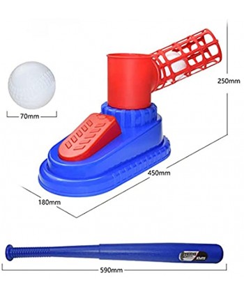 Baseball Pitching Machine for Kids,Tennis Pitching Machine,Automatic Baseball Launcher Toys,Kids Toy Pop Up Pitching Machine Baseballs,Training Set for Kids,Includes 23" Bat and 3 Baseballs