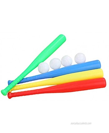 BESPORTBLE 8 Sets Baseball Bat Kit with Baseball Toy for Kids Chindren Outdoor Sports Red Yellow Blue Green Color 2 Set for Each Color Supplies