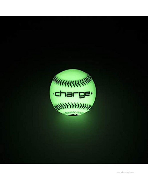 Chargeball Glow in The Dark Baseball Glow Without Batteries. Youth Night Light Up Baseball Gifts for Boys & Girls. Baseball Accessories w Premium LED Carrying Charging Bag 20 Sec Recharge.