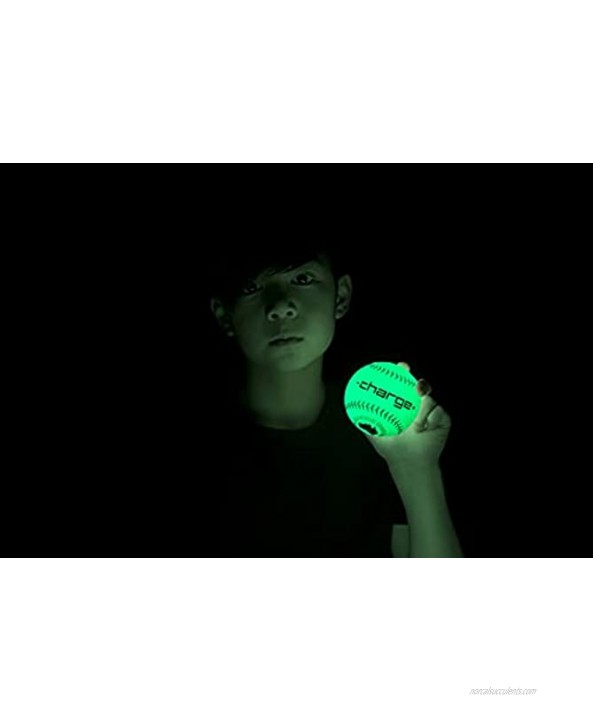 Chargeball Glow in The Dark Baseball Glow Without Batteries. Youth Night Light Up Baseball Gifts for Boys & Girls. Baseball Accessories w Premium LED Carrying Charging Bag 20 Sec Recharge.