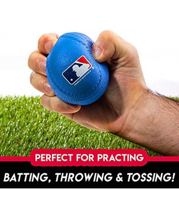Franklin Sports Foam Baseballs Soft Foam Practice Baseballs for Kids Perfect for Hitting and Indoor or Outdoor Play 3 Pack Official MLB Licensed Product