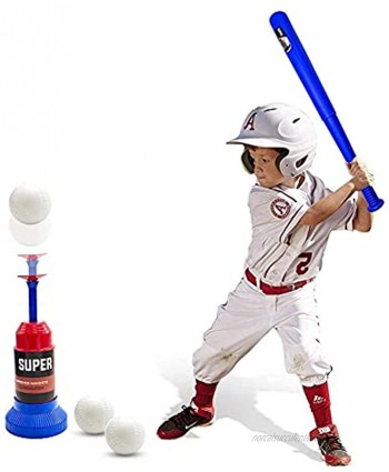 HHMA Training Automatic Launcher Baseball Bat Toys Includes 3 Balls & Baseball Bat Active Training Toys Set Outdoor Sport Games for Boys & Girls Age 2-12 Yrs Old