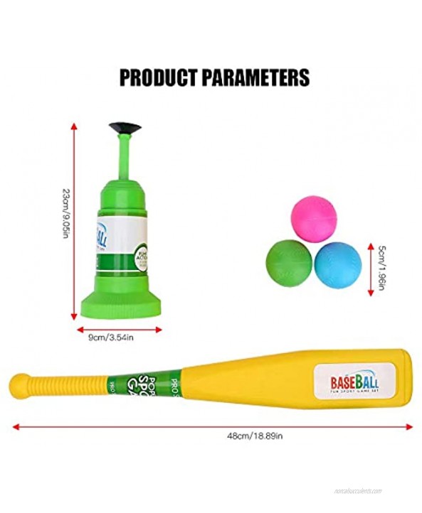 Kids T Ball Baseball Set Toy Training Set Automatic Launcher with Bat and Baseball for Gift Outdoor Indoor Sports Toys