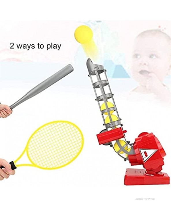 Makeupart Automatic Baseball Machine Electronic Tennis Ball Pitching Machine for Kids Beginner Outdoor Balls Thrower Launcher Educational Toys Kids Birthday Gift