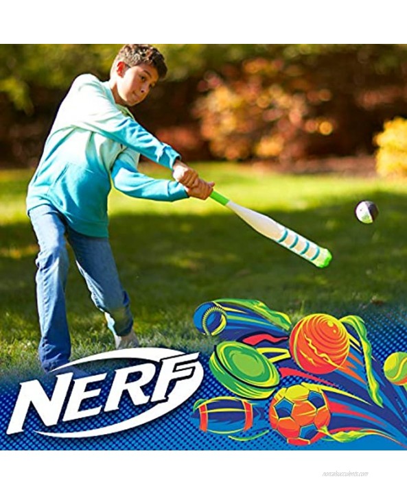 NERF Power Blast Kids Baseball Bat and Ball Set Kids Plastic Baseball Bat with Extra Grip and Power Bands Official Plastic Baseball Set