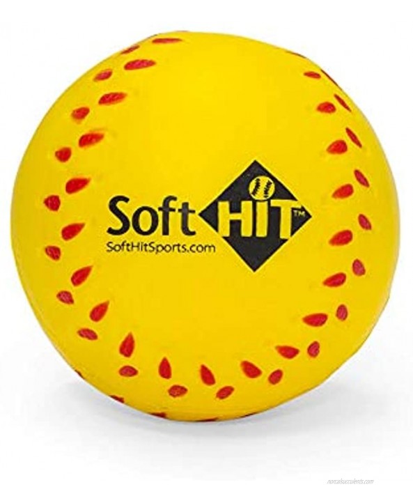 Soft Hit Soft Baseball Softball Training Foam Ball 6 Pack Yellow