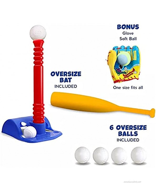 T-Ball Set for Toddlers Kids Baseball Toys Balls Set Children Funny Outdoor Sports Play Toys Balls Game Color : Red Size : One Size