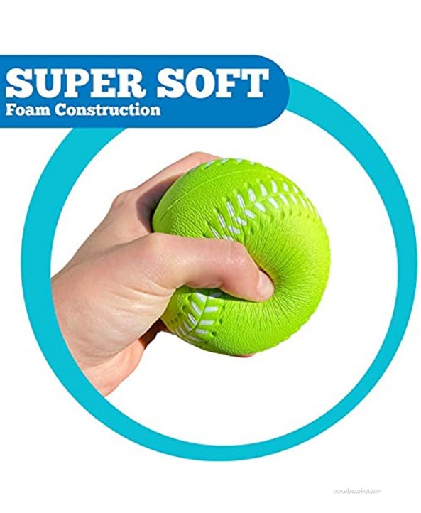 Toddler & Little Kids Oversized Toddler Baseballs | Set Includes 6 Oversized Plastic T Balls and 6 Oversized Soft Foam T Balls