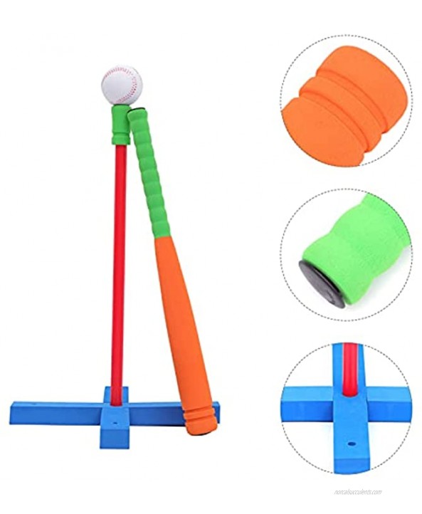 TOYANDONA 1 Set Baseball Toy Outdoor Sports Baseball Bat Tee Ball- a- Pitch for Kids Children Develops and Improves Baseball Softball Orange