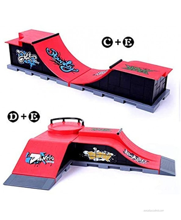 Boshu Finger Skateboard ramp Tuning Skatepark Fingerboard Skateboard ramp Manufacturing.Mini Finger Toy Skateboard Skate Park Ramp Kit Ultimate Parks Training Props