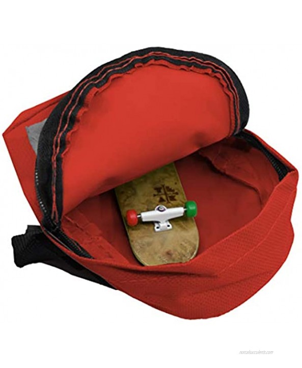 Fingerboard Backpack Case Red 5 x 3.75 Miniature Canvas Bag for Tuning Travel & Storage Teak Tuning