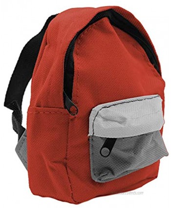 Fingerboard Backpack Case Red 5" x 3.75" Miniature Canvas Bag for Tuning Travel & Storage Teak Tuning