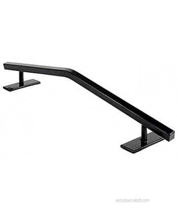 FLVFF Fingerboard Rail Metal Solid Square Steel V Grind Rails Ramp and Skate Parks R7 Black