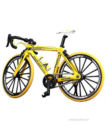 NUOBESTY Racing Bike Model Mini Mountain Bicycle Decoration Cool Boy Toy Collections,Christmas Brithday GiftsYellow