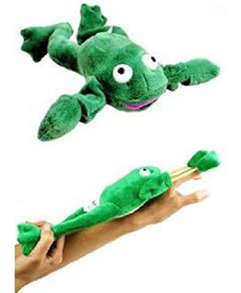 Playmaker Toys Flingshot Flying Super Frog Slingshot Stuffed Novelty Toy