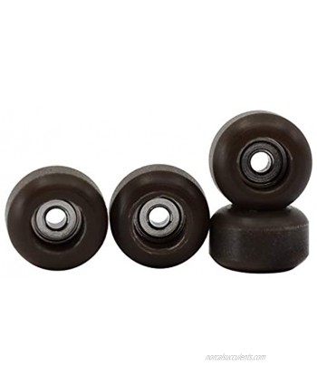 Teak Tuning CNC Polyurethane Fingerboard Bearing Wheels Brown Set of 4 Wheels Durable Material with a Hard Durometer