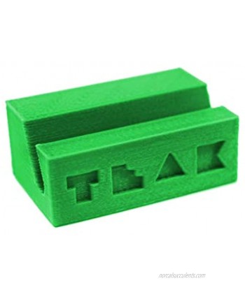 Teak Tuning Fingerboard Holder Tropical Lime Colorway Rectangular Fingerboard Stand Made in The USA