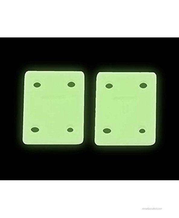 Teak Tuning Fingerboard Riser Pad Kit Set of 2 Risers with 8 Extra Long Screws Glow in The Dark Colorway