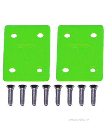 Teak Tuning Fingerboard Riser Pad Kit Set of 2 Risers with 8 Extra Long Screws Mint Green Colorway