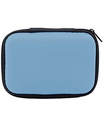 Teak Tuning Fingerboard Travel Carry Case Mini Hard Protective Shell Blue Exterior Black Interior 4.5" x 3" x 1.5"