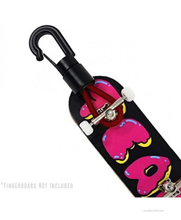 Teak Tuning Premium Complete Carrier Red Delicious Colorway Fingerboard Hook Key Chain Stretchy Nylon Made in The USA